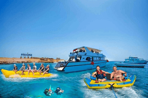 Bootstour Hurghada mit zwei Inseln – Orange Bay & Hula Hula